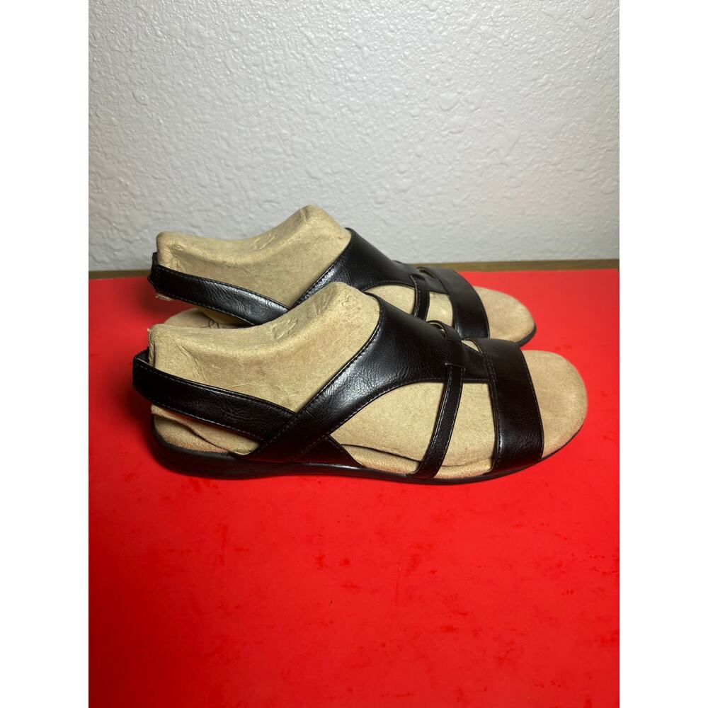 Life stride soft systems black sandals size 8.5 M